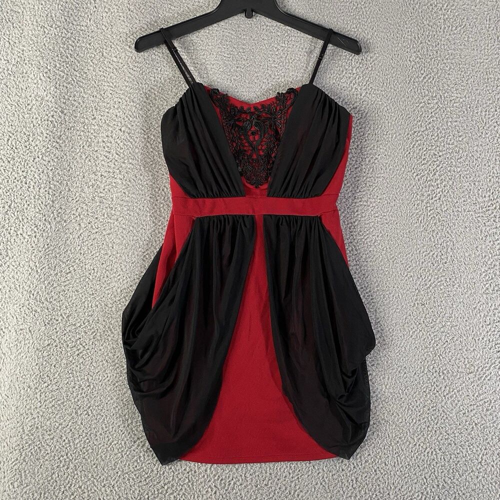 Vintage Solar USA Top Womens XL Red Bra Y2K Babydoll Whimsigoth Witchy Fairy